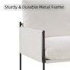 Syemin Accent Chairs Decorative Chair with Removable Cushion and Metal Stand for Living Room, Bedroom, Office, White, 28.54"*32.17"*31.1" - 3 of 4