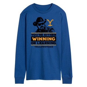 Men's - Yellowstone - Your Either Winning Or Learning Long Sleeve Graphic T-Shirt - 1 of 4