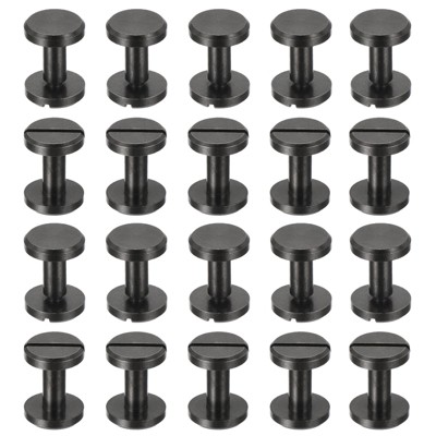 Unique Bargains Brass Rust-proof Durable Leather Belt Scrapbook Binding Chicago Screws 25 Sets