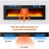 Electric Fireplace in-Wall Recessed, 50" Wall Mounted with Remote Control, 750/1500 W Heater - 4 of 4