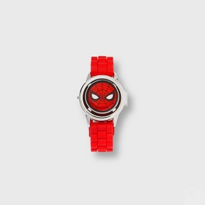 Boys' Marvel Spider-Man Watch - Red: Digital Timepiece with Resin Band - 1 of 3