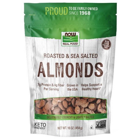 Almonds Roasted Salted by Now Foods  -  1 lbs Bag - image 1 of 2