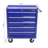 5 Drawers Rolling Tool Cart Multifunctional Tool Storage Cabinet With Wheels For Warehouse Repair Shop (2 Wheels With Brakes) - 4 of 4