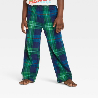 Toddler Holiday Tartan Plaid Fleece Matching Family Pajama Pants - Wondershop™ Blue