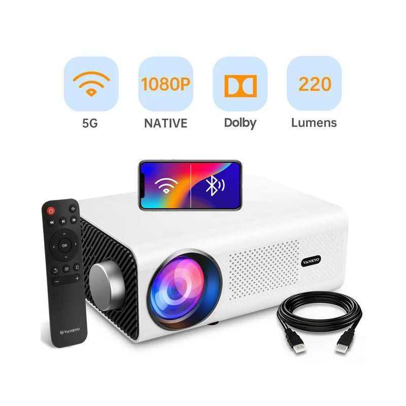 VANKYO Leisure 495W Native 1080P Projector Full HD 5G WiFi Projector with Bluetooth, 2 of 9