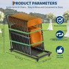 Folding Chair Rack with Wheels, 300 Lbs Capacity Folding Chair Cart for 25 Chairs, Chair Storage Dolly with Fixed Ropes for Business Gatherings - 2 of 4