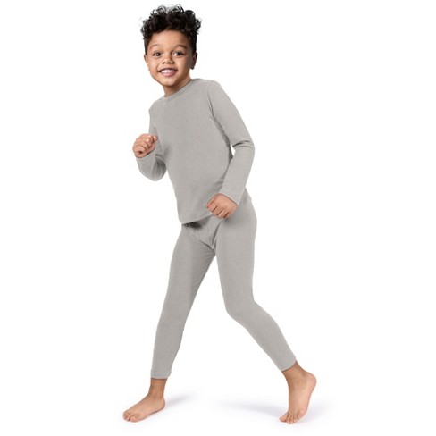 Rocky Thermal Underwear For Boys Long Johns Fleece Lined Set Shirt Pants Base Layer heather Grey X small Target