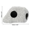 Unique Bargains Ceramic Aquarium Fish Tank Decoration Hideaway Rock Cave Gray 4.92x3.74x3.27 Inches - 4 of 4