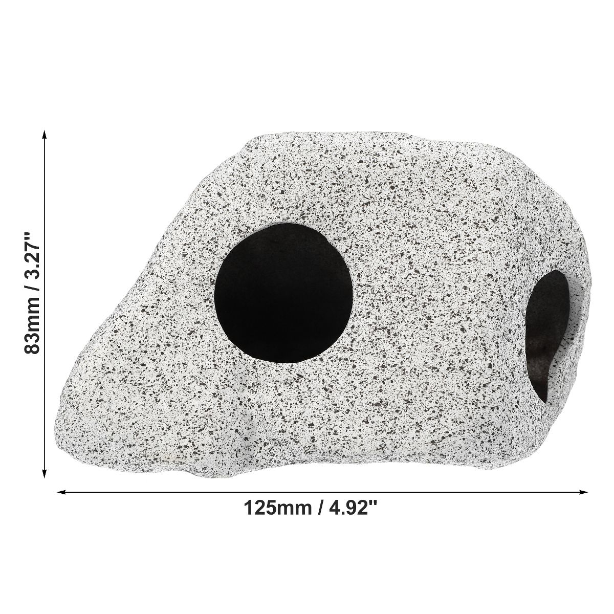 Unique Bargains Ceramic Aquarium Fish Tank Decoration Hideaway Rock Cave Gray 4.92x3.74x3.27 Inches - thumbnail 4