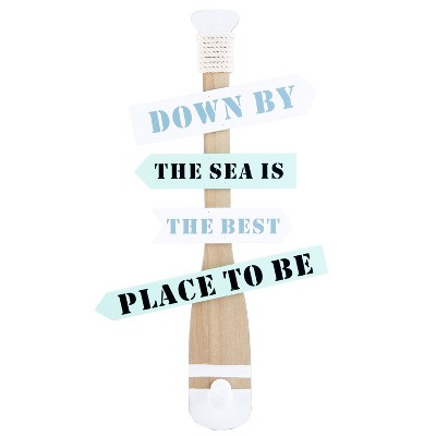 Beachcombers DOWN BY THE SEA Oar Wall Hook