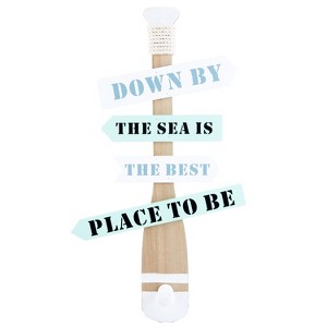 Beachcombers DOWN BY THE SEA Oar Wall Hook - 1 of 2