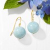 Ross-Simons 12mm Aquamarine Drop Earrings in 14kt Yellow Gold - 3 of 4