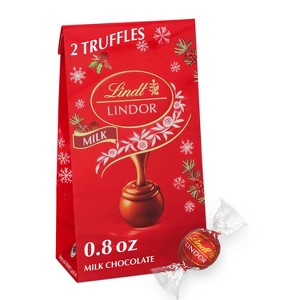 Lindt LINDOR Christmas Mini Milk Chocolate Candy Truffles - 0.8 oz - 1 of 4