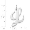 Black Bow Jewelry 14k White Gold, Ella Collection, LG Fancy Script Initial Pendant A-W - 4 of 4