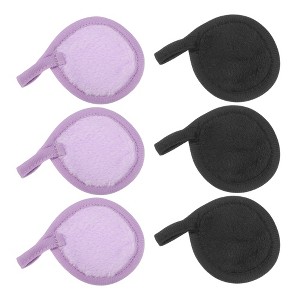 Unique Bargains Facial Soft Flannel Pads Makeup Remover Pads 6 Pcs - 1 of 4