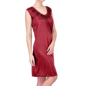 Ezi Satin Nightgowns for Women - Soft & Breathable Knee-Length Night Gowns - 1 of 4