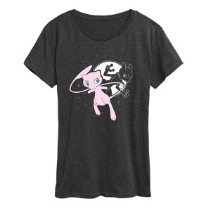 Women's - Pokémon - Mew and Mewtwo Short Sleeve Graphic T-Shirt - 1 of 4