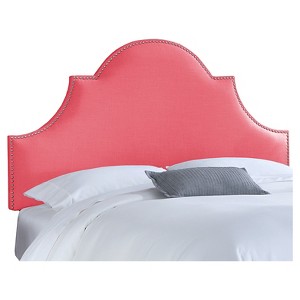 Chambers Headboard - Linen Coral (Twin) - Skyline Furniture , Linen Pink