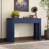 54'' Entryway Table with Fluted Design,Modern Console Table with Storage,Oval Top and 2 Drawers for Living Room – The Pop Home - 3 of 4