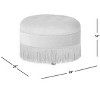Kumasinova One of A Kind Round Ottoman with Button Tufted Design,Luxury Velvet Accent Ottoman End-of-Bed Ottoman for Living Room&Bedroom,Burnt Orange - 3 of 4