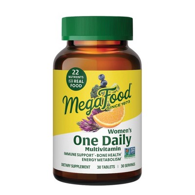 MegaFood One Daily Women's Multivitamin With Iron, Multivitamin for Women, Vegetarian Tablets - 30ct