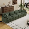 Corduroy Deep Seat Modular Straight Sectional Sofas with 4 Pillows and Removable Ottoman for Living Room, Bedroom, or Apartment - 3 of 4