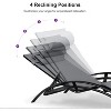 PURPLE LEAF Patio Chaise Lounge Set of 3 Outdoor Lounge Chair Beach Pool Sunbathing Lawn Lounger Recliner Chiar, Side Table Included - 4 of 4