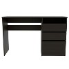 Vynxaria Louisiana Writing Computer Desk with Three Drawers & Open Shelf, Home Office Workstation - 3 of 4