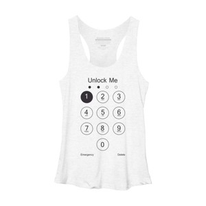 Women's Design By Humans Unlock Me By clingcling Racerback Tank Top - 1 of 3