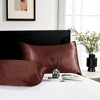 Deconovo Satin Silk Pillowcases (Set of 2), Envelope Closure - 3 of 4