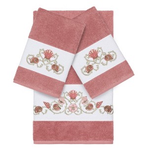 Linum Home Textiles 100% Turkish Cotton BELLA Embellished Towel Set - 1 of 4