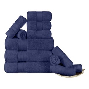 Luxury Cotton Heavyweight Solid Plush Towel Set by Blue Nile Mills - 1 of 4