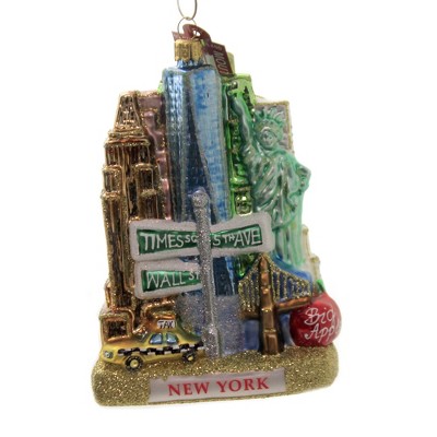 Holiday Ornaments 5.0" New York City Landscape Broadway Wall Street  -  Tree Ornaments