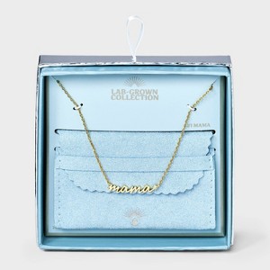 14K Gold Dipped Lab-Grown Diamond Mama Statement Necklace - Gold - 1 of 4