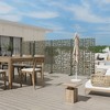 Wooakway 72"H 47"W 16"D Metal Outdoor Privacy Screen Freestanding Patio Decorative Screens - 3 of 4