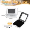 Unique Bargains Stainless Steel Glass Top Lid Jewelry Gemstone Display Box Silver Black - 2 of 4