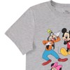 Ladies Mickey Mouse Fashion Shirt - Womens Mickey & Minnie Mouse Top - Disney Curved Hem Hi Lo Short Sleeve Tee (Heather Grey, Medium) - 3 of 4