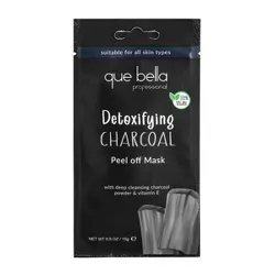 Que Bella Professional Detoxifying Charcoal Black Peel off Mask - 0.5oz