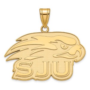 Black Bow Jewelry 10k Yellow Gold St Joseph's Hawks NCAA Large Pendant - 1 of 3