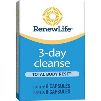 Renew Life Total Body Reset 3-Day Cleanse Capsules - 12ct