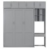Whisen Twin Size Wall Murphy Bed with Top Cabinet, Shelves ,Space Saving Foldable Bed with Light & USB - 3 of 4