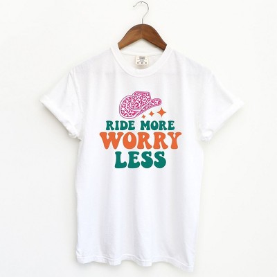 Simply Sage Market Women's Ride More Worry Less Short Sleeve Garment Dyed Tee