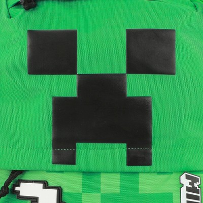 Minecraft Creeper & Pickax Green Adult 17.5" Backpack — фото 6