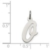 Black Bow Jewelry Sterling Silver Madison Collection LG Classic Script Initial O Pendant - 4 of 4