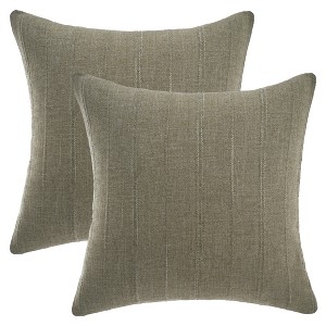 REGALWOVEN Linen Fade-Resistant Soft Solid Minimalist Neutral Throw Pillow Covers 2 Pcs - 1 of 4