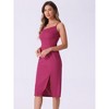Allegra K Women's Spaghetti Strap Split Hem Sleeveless Cocktail Sheath Dress - 2 of 4
