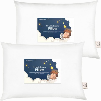 KeaBabies Toddler Pillow - Soft Organic Cotton Kids Pillows for Sleeping - Travel Pillow for Kids Age 2-5