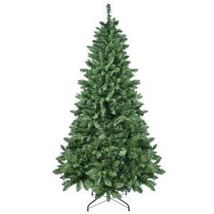Gulches Smart App-Controlled Christmas Tree - 6ft Green, 300 WiFi RGB LEDs, 751 PVC Tips, 38 Light Functions, Hinged, Metal Stand - 1 of 4