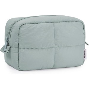 Narwey Puffy Makeup Bag for Travel Women Girl, Quilted Makeup Bag Cosmetic Bag - 1 of 3