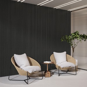 0.83 in. x 7.87 ft. x 1 ft. Slat Wood Sound Absorbing Decorative Wall Paneling 2-Pack - 1 of 4